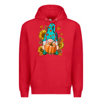 Red Fall Gnome Premium Hoodie - RanaPortraitStore