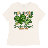 Bone not lucky simply blessed Ladies Tee - MaliasSmallBusiness