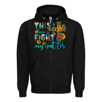 Black this is how i fight my battles Zipper Hoodie - OliviaCreatesArt