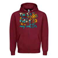 Burgundy this is how i fight my battles Zipper Hoodie - OliviaCreatesArt