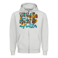 Dove Grey this is how i fight my battles Zipper Hoodie - OliviaCreatesArt