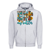 Heather Grey this is how i fight my battles Zipper Hoodie - OliviaCreatesArt