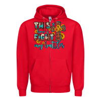 Red this is how i fight my battles Zipper Hoodie - OliviaCreatesArt