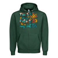 Sports Green this is how i fight my battles Zipper Hoodie - OliviaCreatesArt