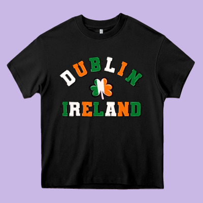 Dublİn Ireland Heavy Core Tee Designed By Maliassmallbusiness