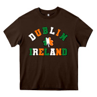 Chocolate Brown dublİn ireland Heavy Core Tee - MaliasSmallBusiness