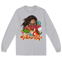 Moon Dust afro woman teacher life Long Sleeve Tee - NancyCooperArtShop