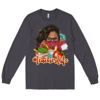 Smoke afro woman teacher life Long Sleeve Tee - NancyCooperArtShop