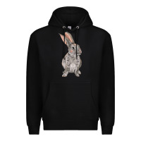 Black Easter bunny Premium Hoodie - OliviaCreatesArt
