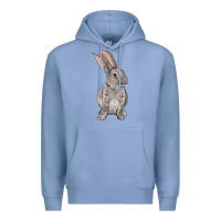 Colony Blue Easter bunny Premium Hoodie - OliviaCreatesArt