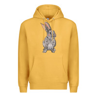Mustard Easter bunny Premium Hoodie - OliviaCreatesArt