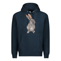 Navy Easter bunny Premium Hoodie - OliviaCreatesArt