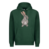 Sports Green Easter bunny Premium Hoodie - OliviaCreatesArt
