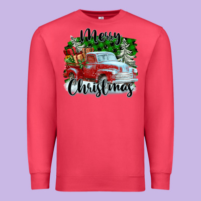 Merry Christmas Truck With Gifts Premium Sweatshirt Designed By Fadigitalartstudio