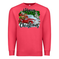 Cardinal Merry Christmas Truck With Gifts Premium Sweatshirt - FaDigitalArtStudio