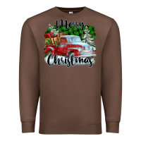 Chestnut Merry Christmas Truck With Gifts Premium Sweatshirt - FaDigitalArtStudio