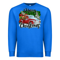 True Royal Merry Christmas Truck With Gifts Premium Sweatshirt - FaDigitalArtStudio