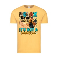 Vintage Mustard relax we're all crazy it's not a competition Vintage Tee - Artiststas