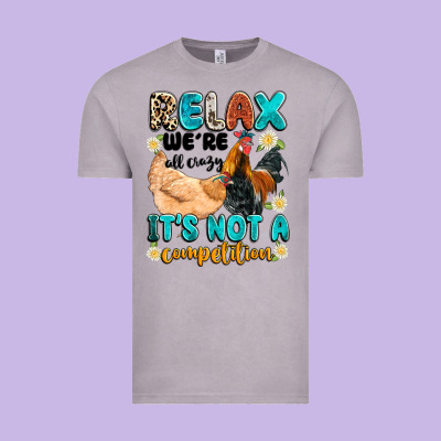 Relax We're All Crazy It's Not A Competition Vintage Tee Designed By Artiststas
