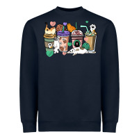 Cat Coffee Cups Heavyweight Sweatshirt | Teevron