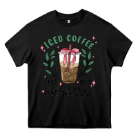 Black iced coffee social club Heavy Core Tee - MaliasSmallBusiness