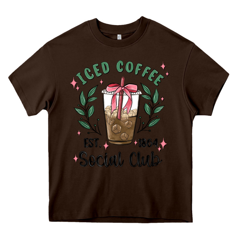 Iced Coffee Social Club Heavy Core Tee by MaliasSmallBusiness | Teevron