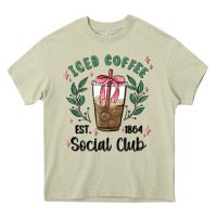 Mossy iced coffee social club Heavy Core Tee - MaliasSmallBusiness