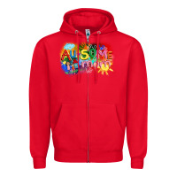 Red Au-some mom Autism Zipper Hoodie - FaDigitalArtStudio