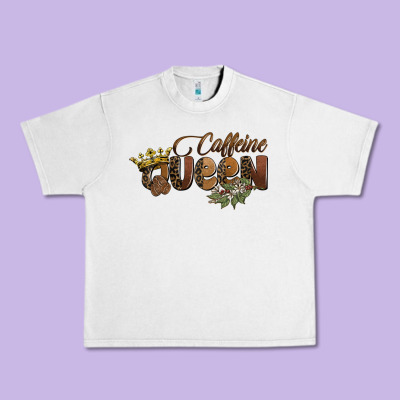 Caffeine Queen Urban Heavy Tee Designed By Barkaloodesign