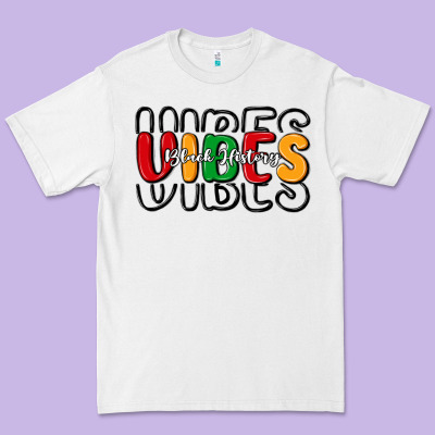 Black History Vibes Premium Tee Designed By Maliassmallbusiness