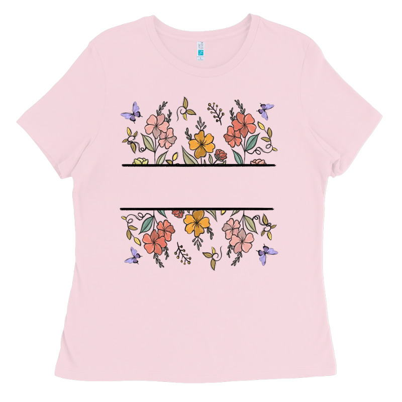 Wildflower Your Text Here Ladies Tee by MaliasSmallBusiness | Teevron