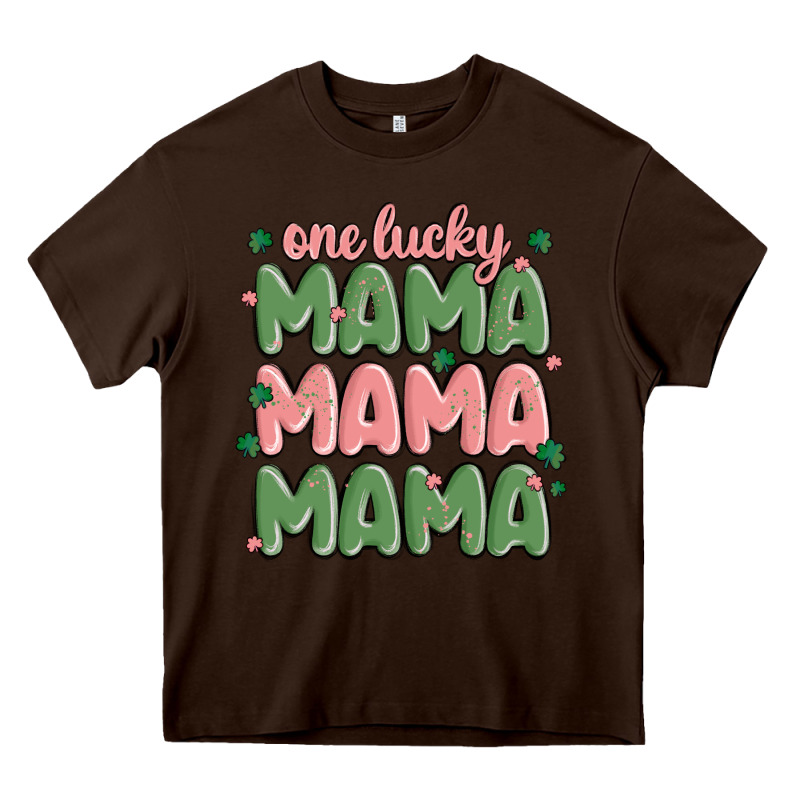One Lucky Mama Heavy Core Tee by MaliasSmallBusiness | Teevron