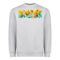 Heather Grey butterflies summer Heavyweight Sweatshirt - TumblerDesignByShophia
