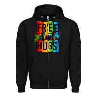 Black free dad hugs Zipper Hoodie - OliviaCreatesArt