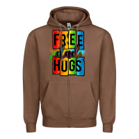 Chestnut free dad hugs Zipper Hoodie - OliviaCreatesArt