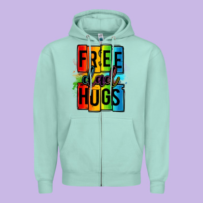 Free Dad Hugs Zipper Hoodie Designed By Oliviacreatesart