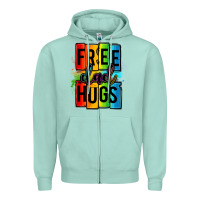 Seafoam free dad hugs Zipper Hoodie - OliviaCreatesArt