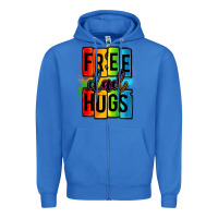 True Royal free dad hugs Zipper Hoodie - OliviaCreatesArt