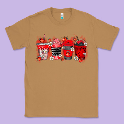 Lady Bug Drink Classic Tee Designed By Racoondesign