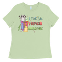 Matcha i feel like garbage raccoon Ladies Tee - MaliasSmallBusiness