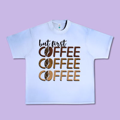 But First Coffee Coffee Coffee Urban Heavy Tee Designed By Barkaloodesign