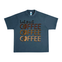 Midnight Navy but first coffee coffee coffee Urban Heavy Tee - BarkalooDesign