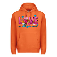Carrot Love Is All You Need Valentines Day Frappe Coffee Premium Hoodie - FaDigitalArtStudio