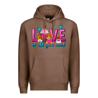 Chestnut Love Is All You Need Valentines Day Frappe Coffee Premium Hoodie - FaDigitalArtStudio