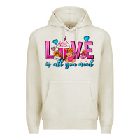 Love Is All You Need Valentines Day Frappe Coffee Premium Hoodie | Teevron
