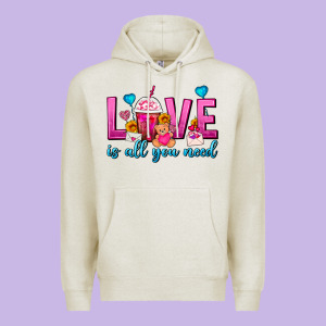 Love Is All You Need Valentines Day Frappe Coffee Premium Hoodie Designed By Fadigitalartstudio