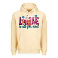 Pina Colada Love Is All You Need Valentines Day Frappe Coffee Premium Hoodie - FaDigitalArtStudio