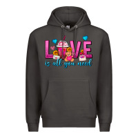 Smoke Love Is All You Need Valentines Day Frappe Coffee Premium Hoodie - FaDigitalArtStudio