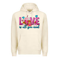 Tofu Love Is All You Need Valentines Day Frappe Coffee Premium Hoodie - FaDigitalArtStudio