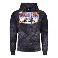 Cloud Black hello i am obsessed with my dog Vintage Hoodie - Artiststas